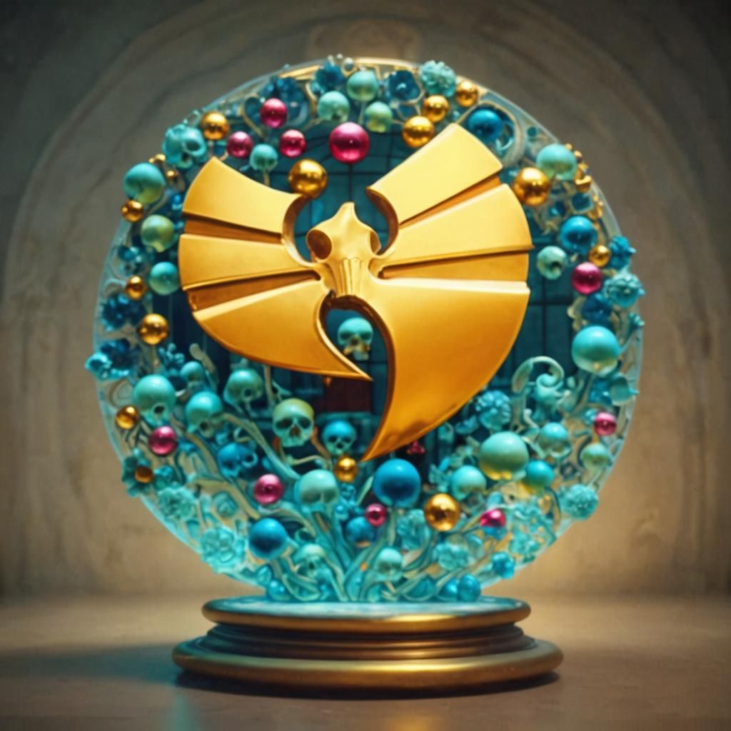 Golden Skeletons Dance in Ornate Baroque Hall