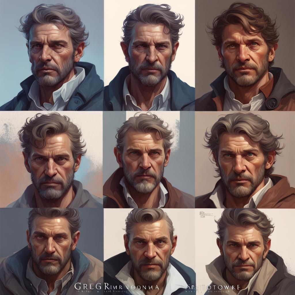 Detailed Portrait of a Man in Digital Art Style