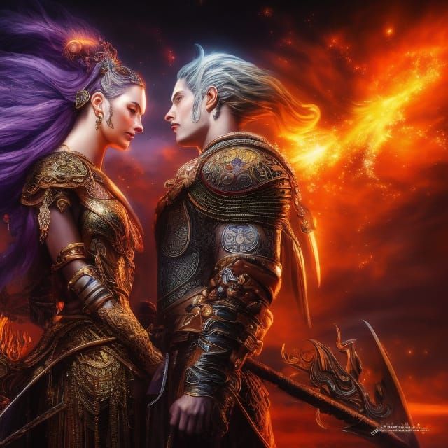 Lovers Reconciling: Hyperrealistic Fantasy Art