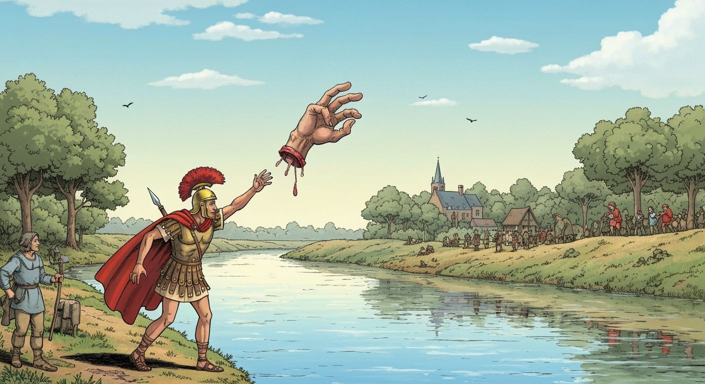Roman Legionary Throws Giant's Hand into River in Comic Art ...