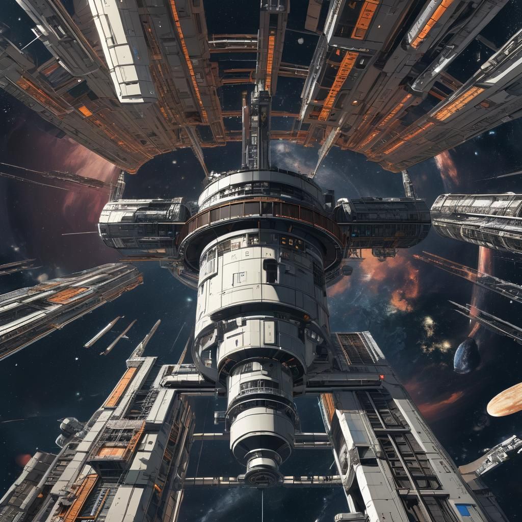 Mercury Orbit Shipyard: Manga-Style Anime Art