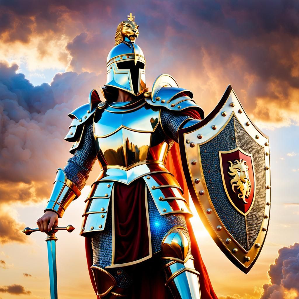 Giant Narnian Prince with Lion Shield