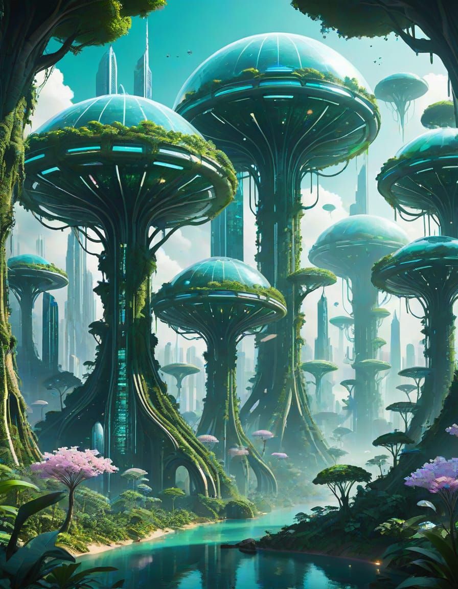 Extraterrestrial Colony Rises from Emerald Jungles
