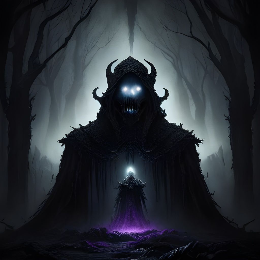 Eldritch God Rising: A Macabre Matte Painting