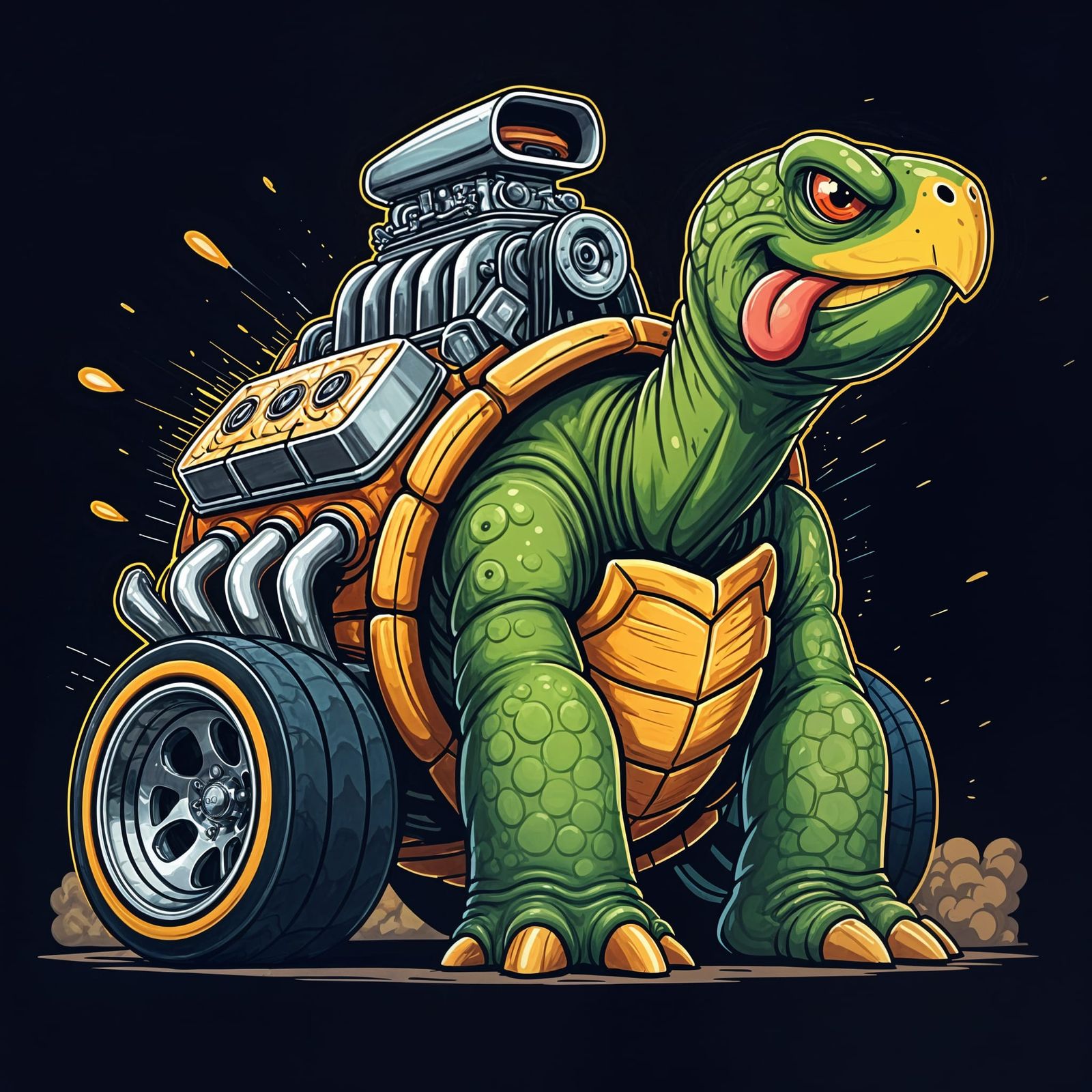 Turbocharged Turtle with V8 Hemi Engine