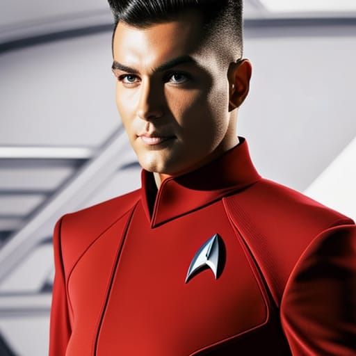 Detailed Vulcan Portrait on Starfleet Bridge