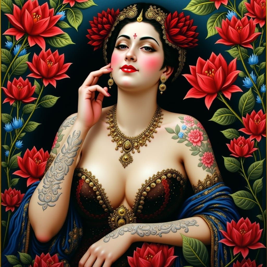 Elegant Baroque Beauty in Velvet and Jewel Tones