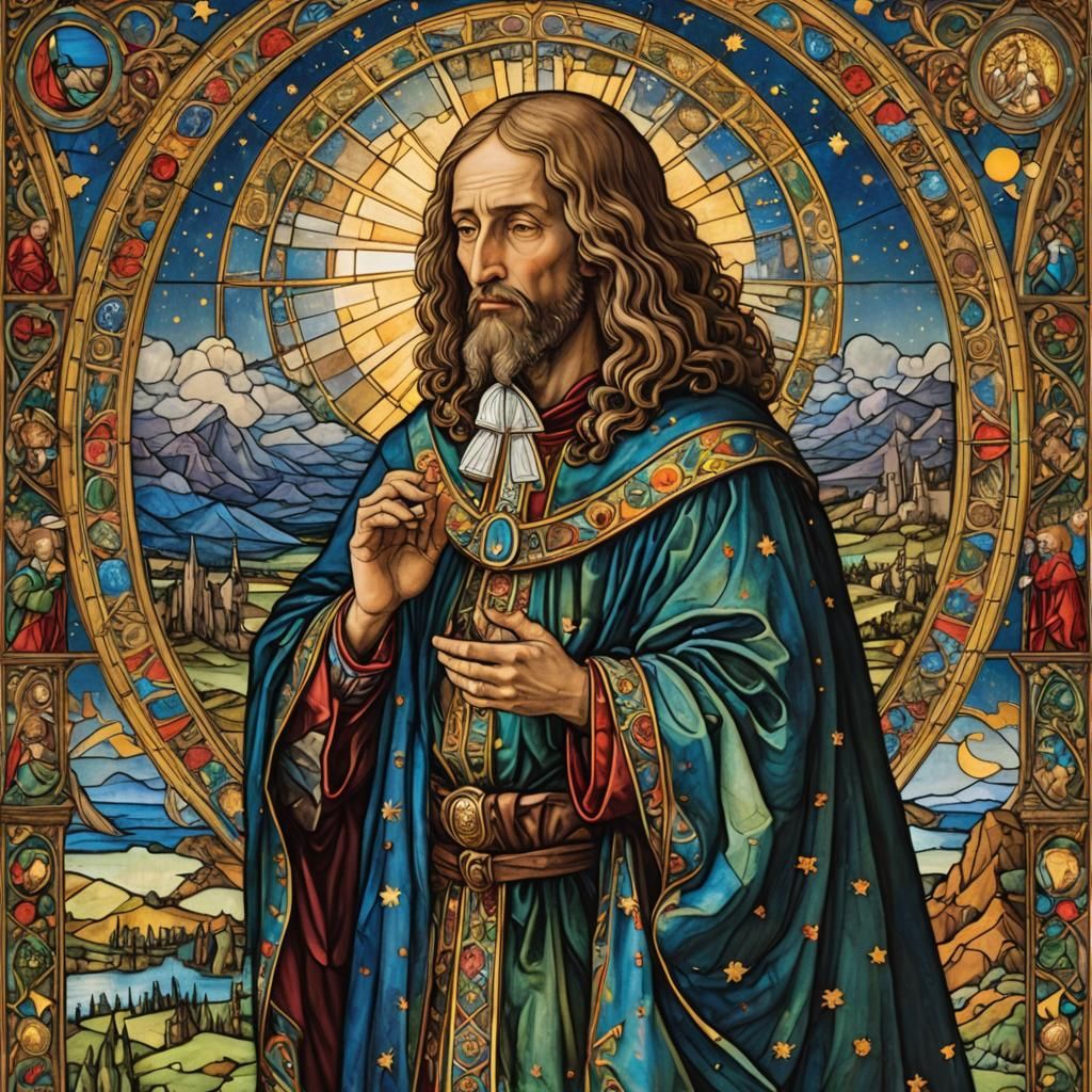 Celestial Panorama: Inspired by Medieval Illuminated Manuscr...