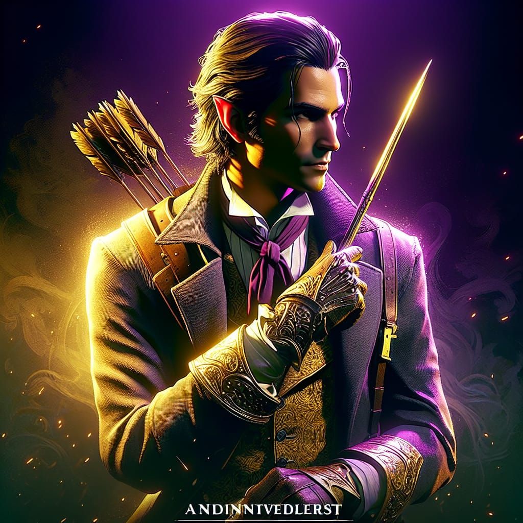 Fantasy Assassin with Cane in Dark Fantasy Style