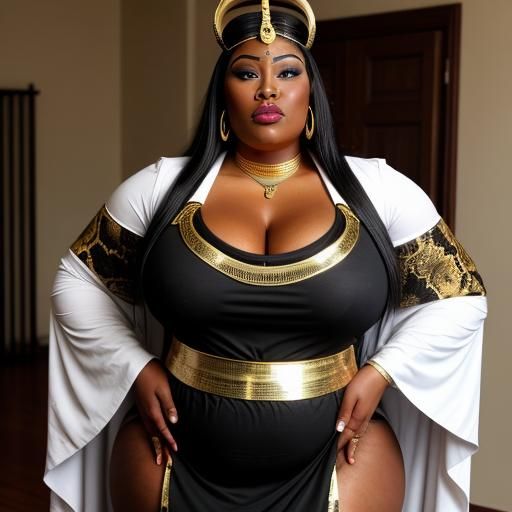 Egyptian Goddess of Passion in Revealing Toga