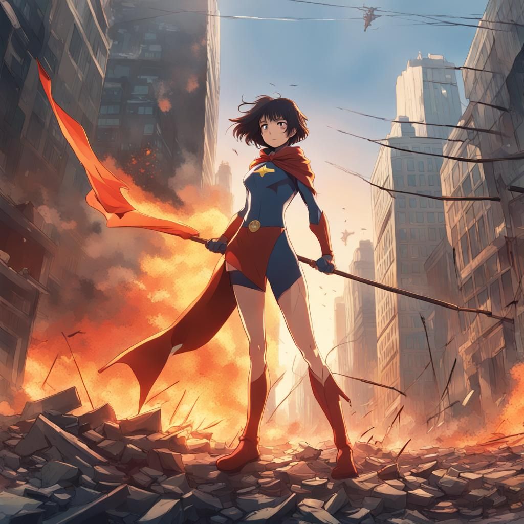 Superheroine in Burning City, Anime Key Visual