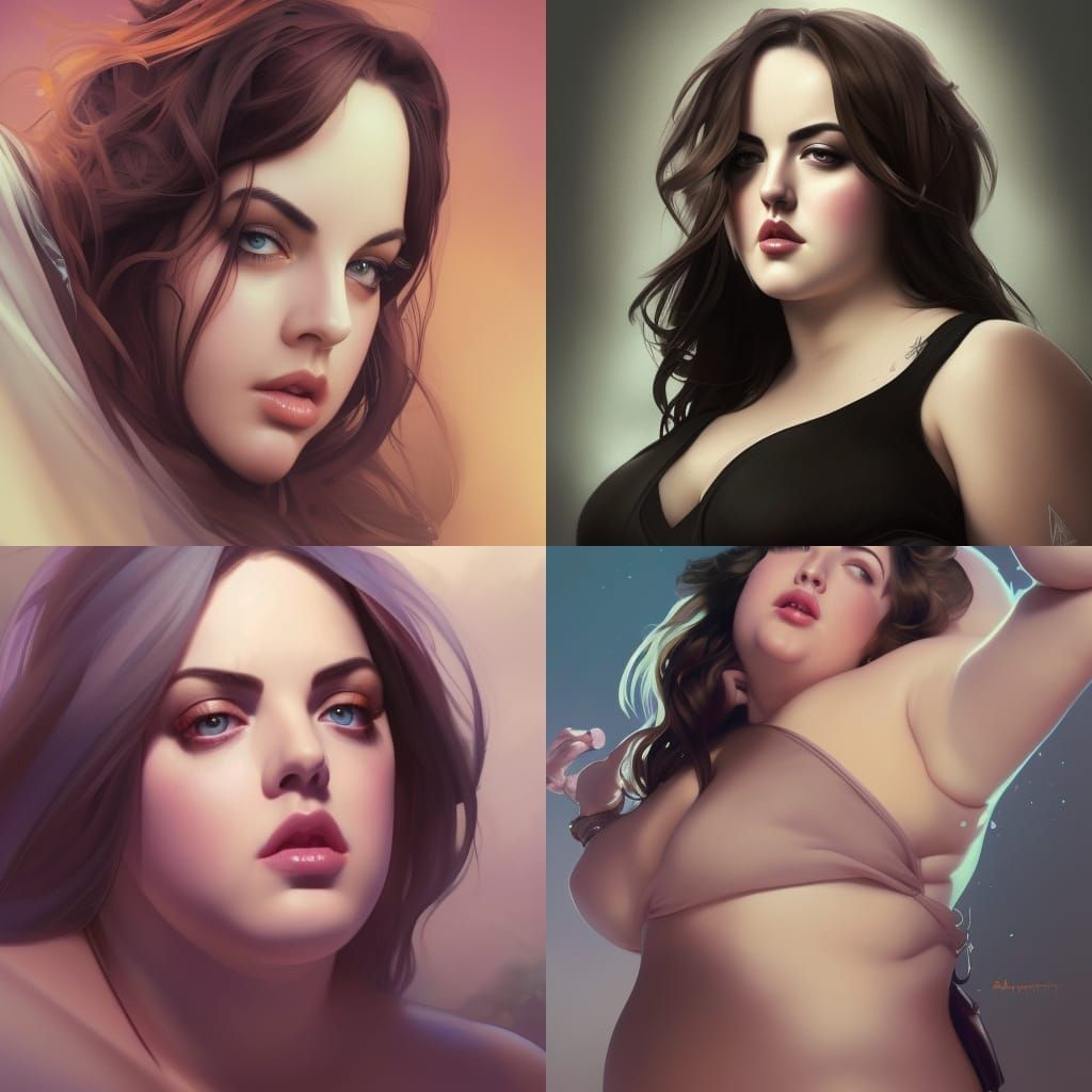 Detailed Portrait of Plus-Sized Elizabeth Gillies