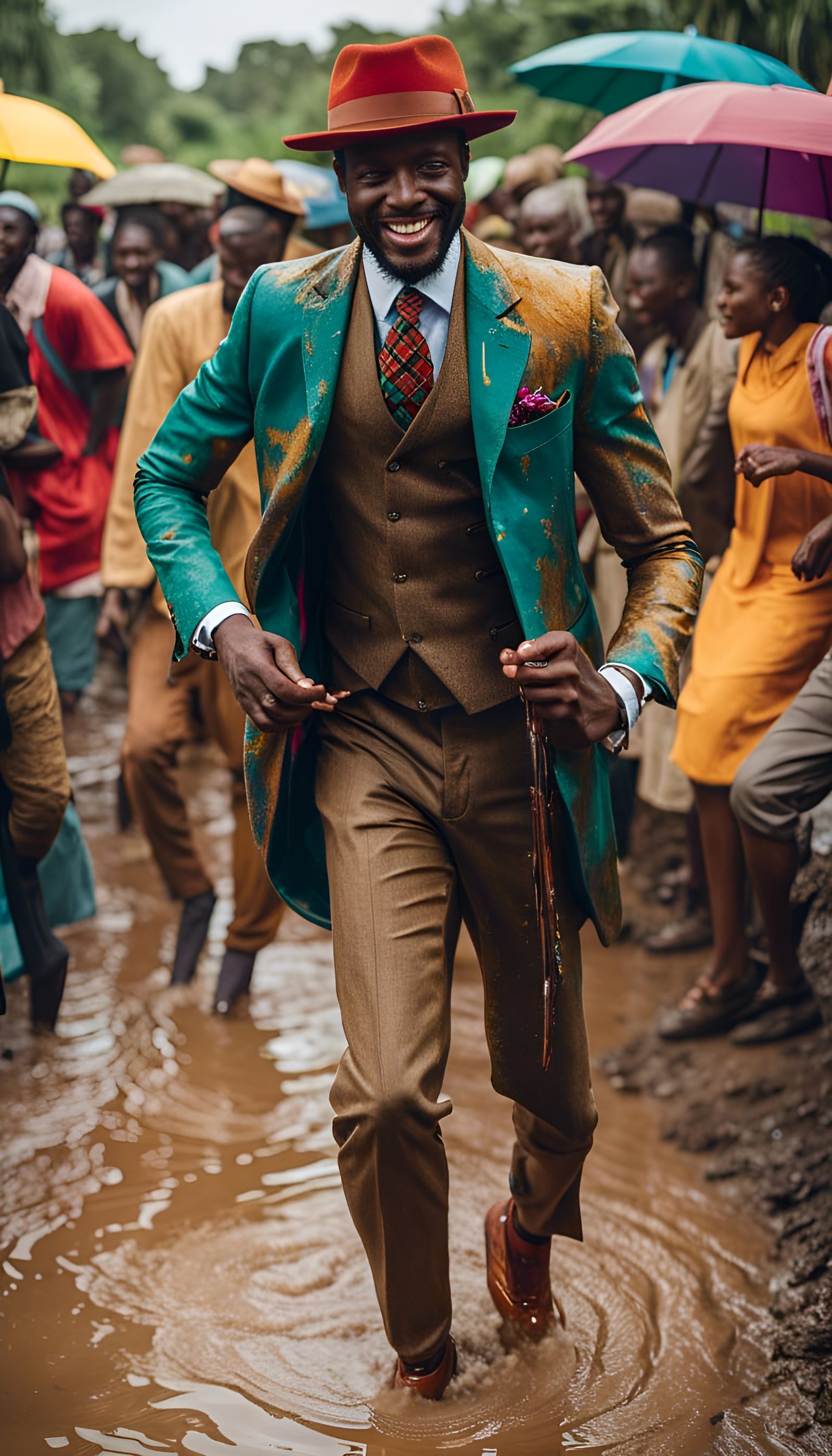 African American hipster dandy