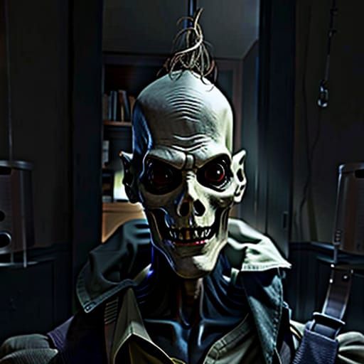 Sinister Horror Portrait in Photorealistic Style