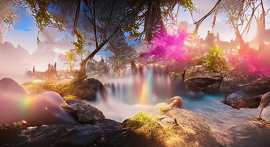 Magical Realm: Vivid Colors in High Definition