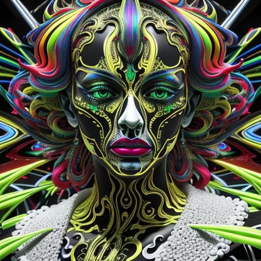 Psychedelic CGI Image in Vivid Colors