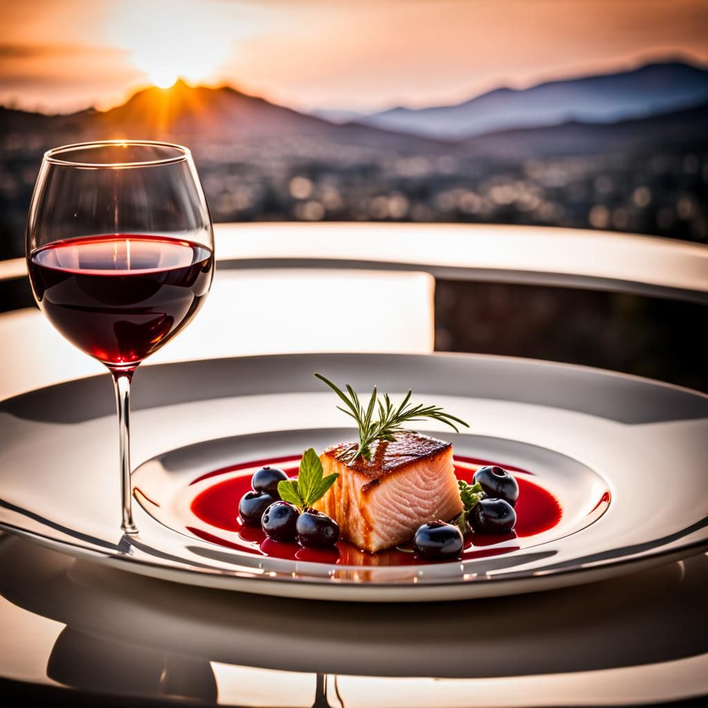 Exquisite Cretan Takos Dish in Michelin-Starred Restaurant