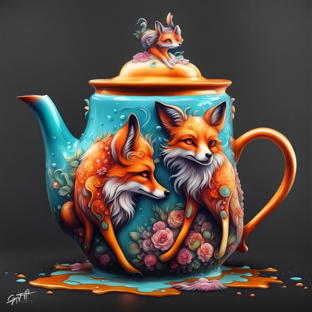 Fox teapot