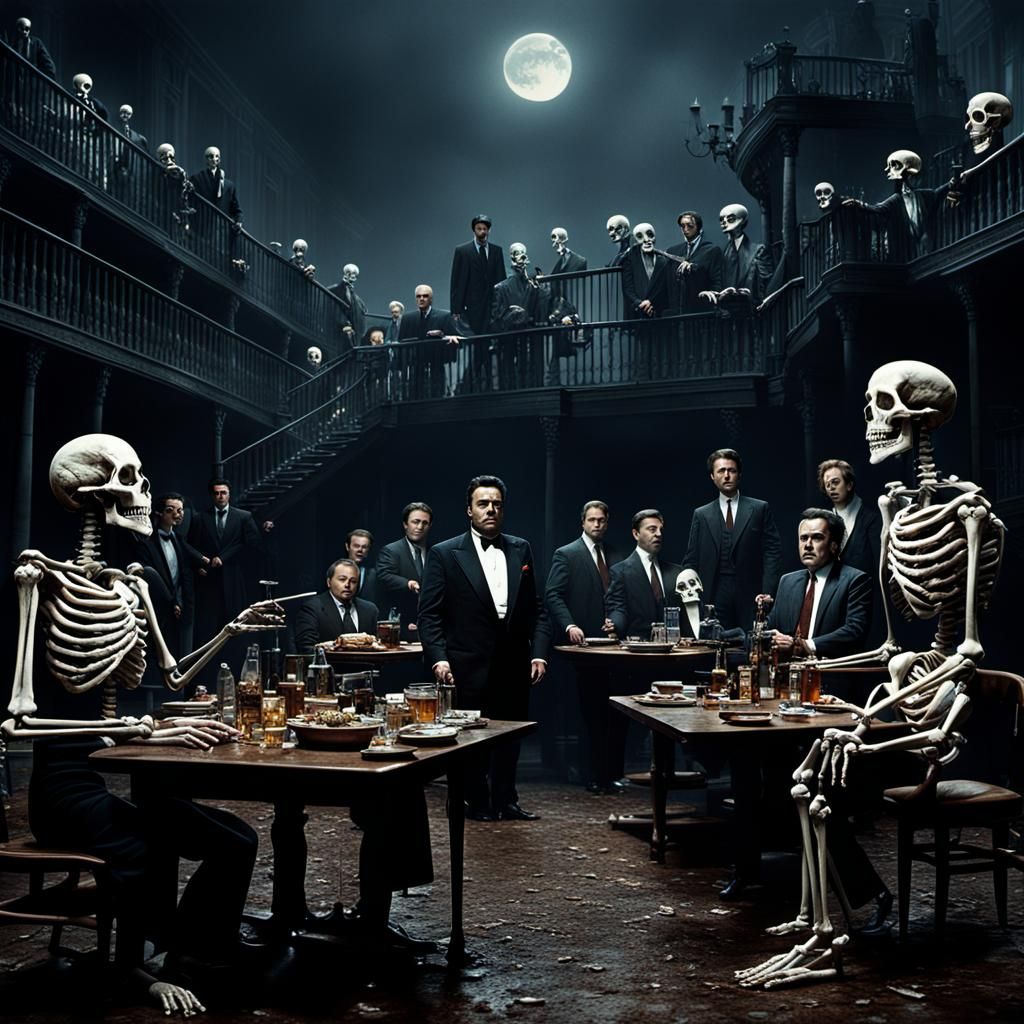 Goodfellas Skeletons: Epic Cinematic Digital Painting
