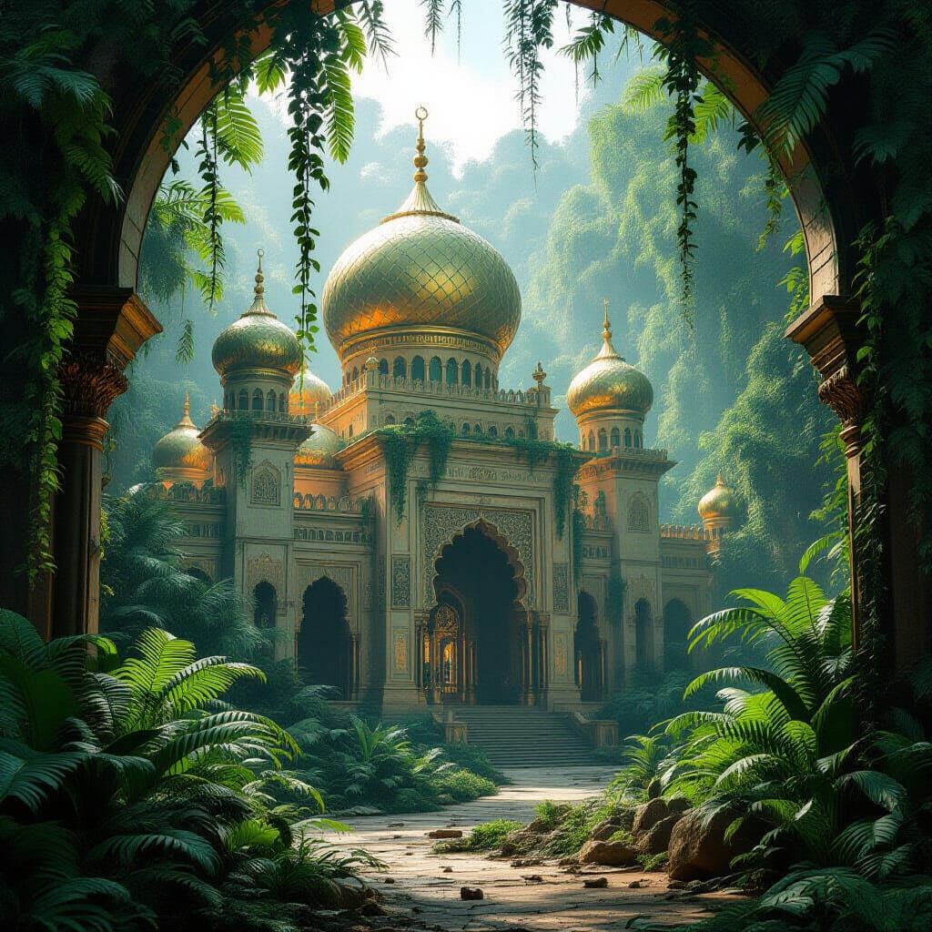 Arabian Palace Emerges from Prehistoric Jungle