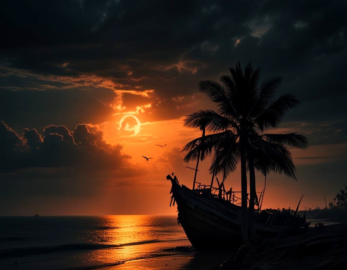 Cinematic Tropical Sunset Masterpiece