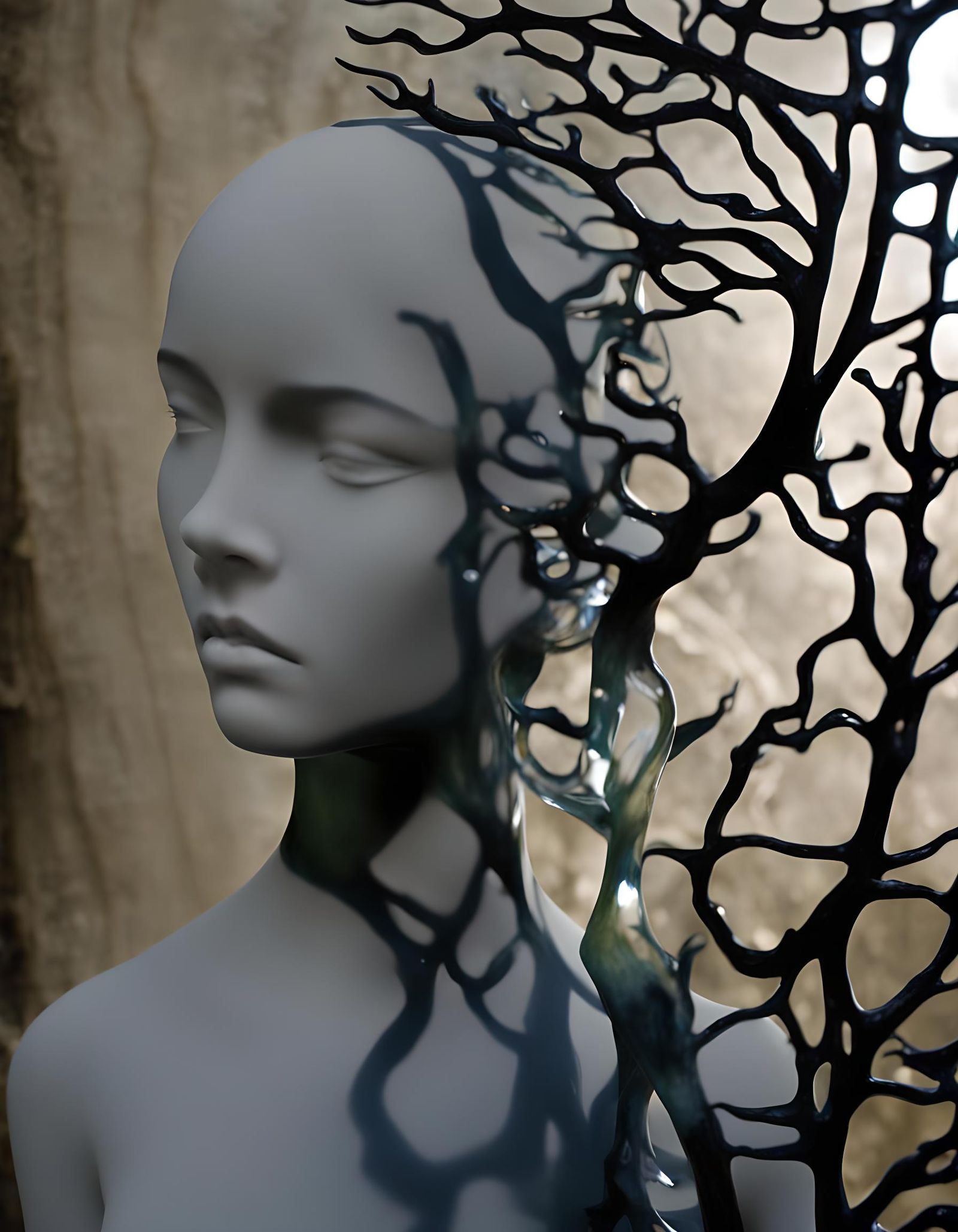 Dream Shadow in Sculptural Velvetglass Style