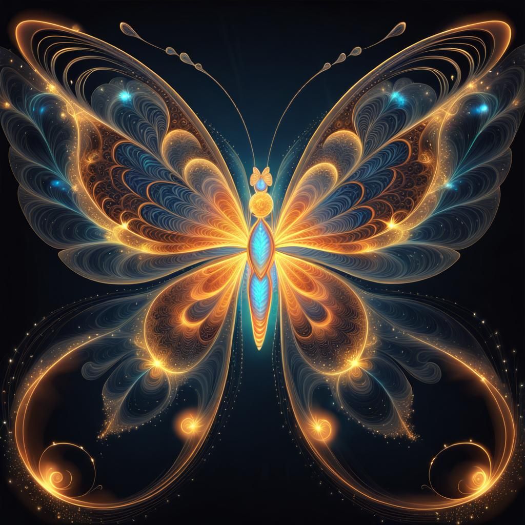 Luminous Fire Butterfly in Holographic Abstraction
