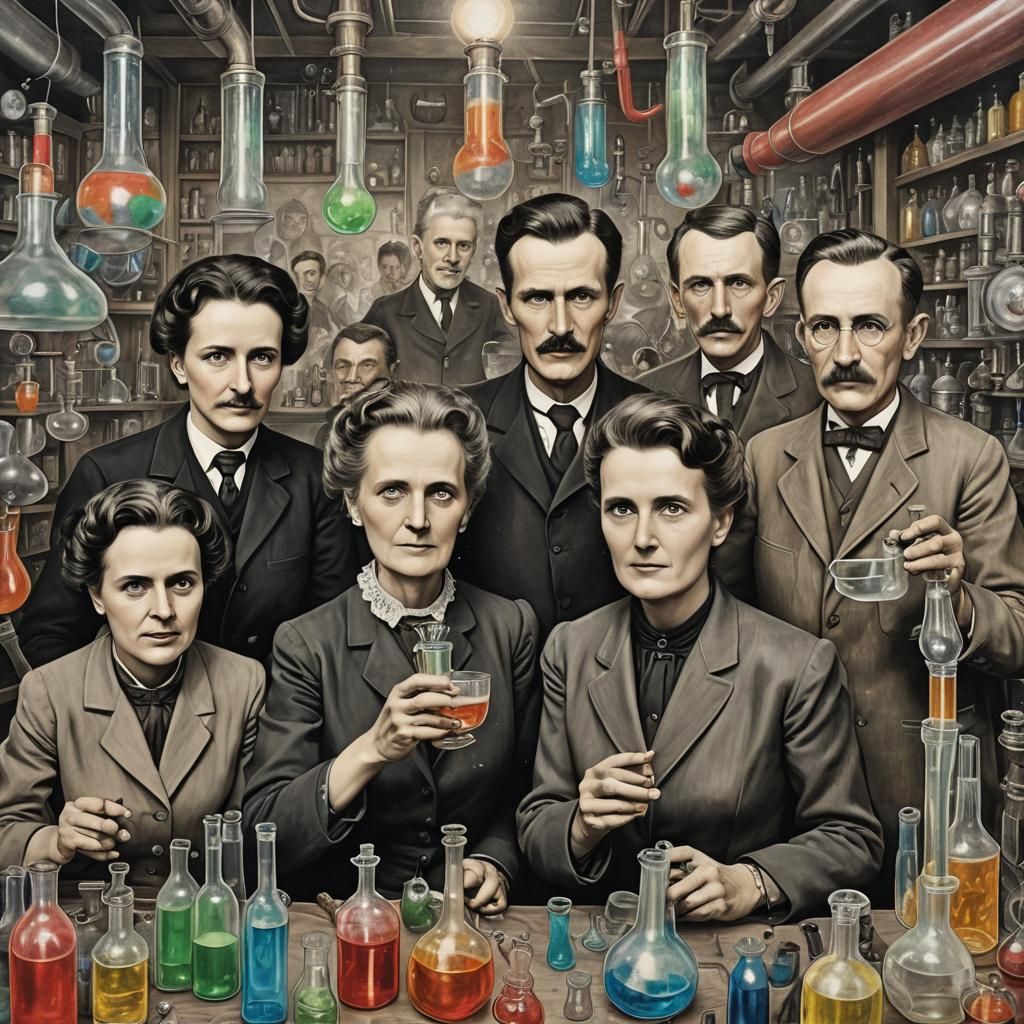 Scientists Celebrating Christmas in a Vibrant Mexican Labora...