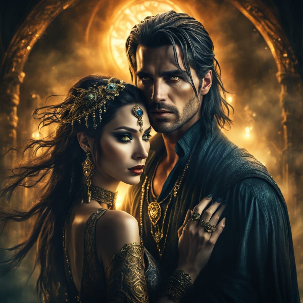 Immortal Couple in Dark Fantasy Art