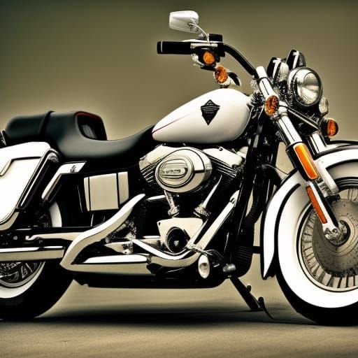 harley davidson fxe from the 70's hyperdetailed intricately ...