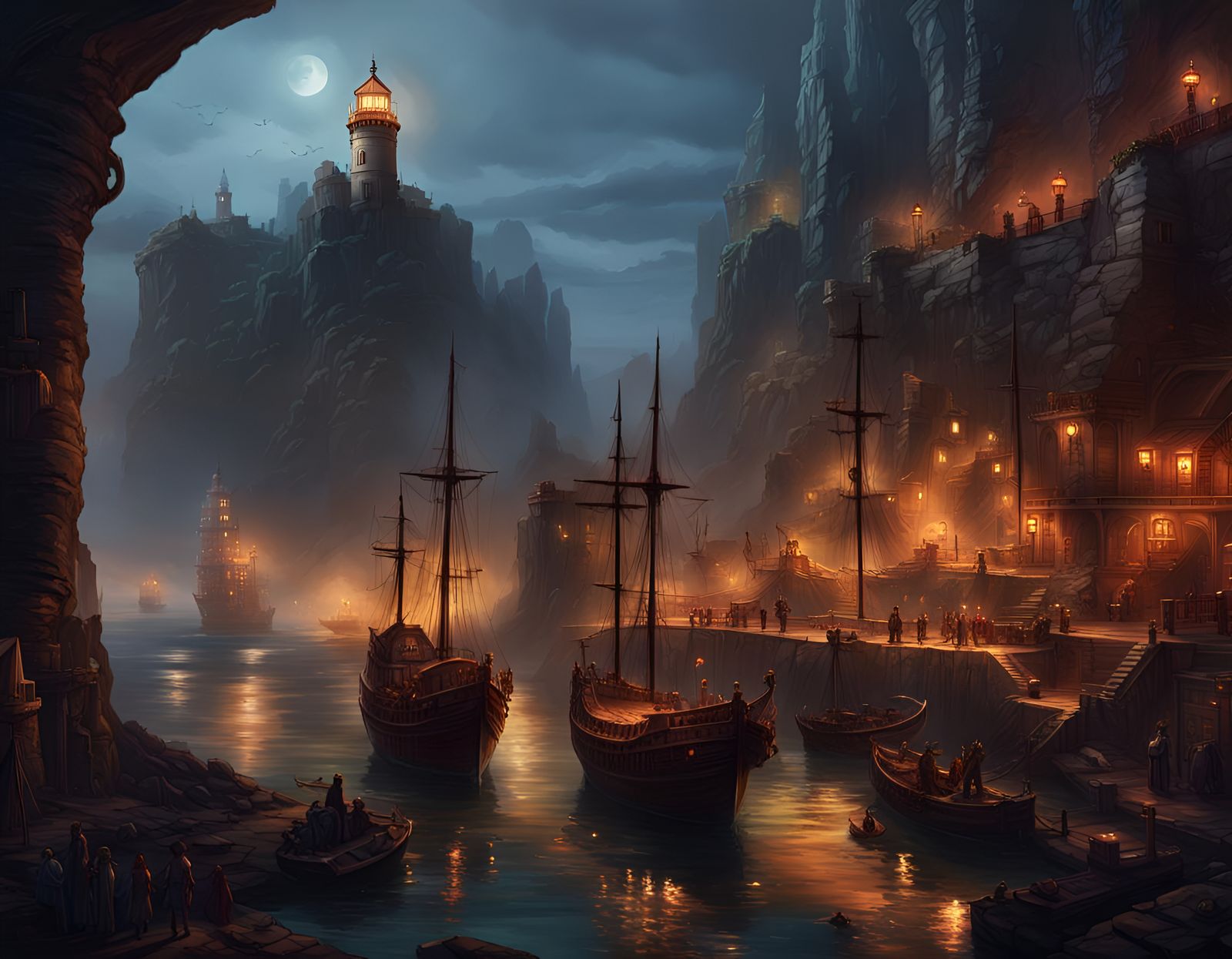 Kingsport at Night: Merchant City of Westmarch