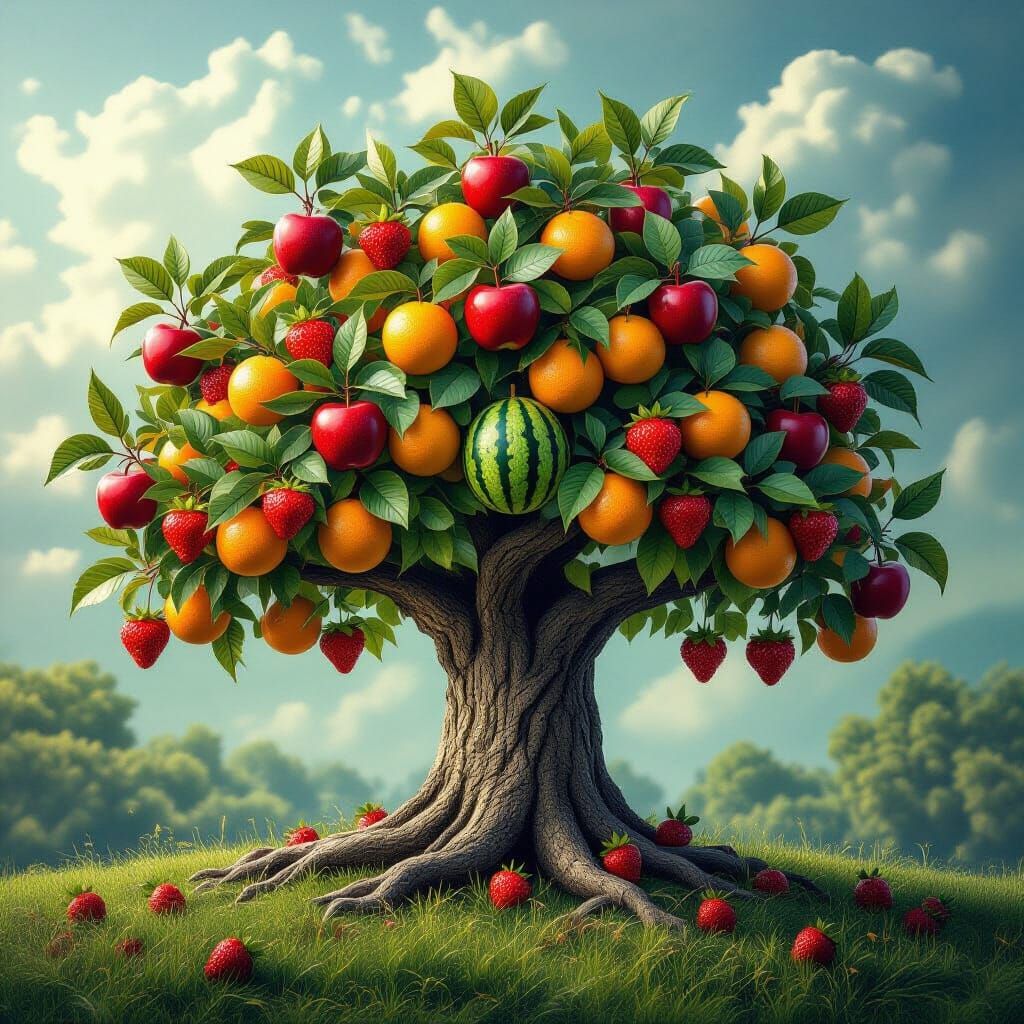 Magical Fruit Tree With Diverse Produce
