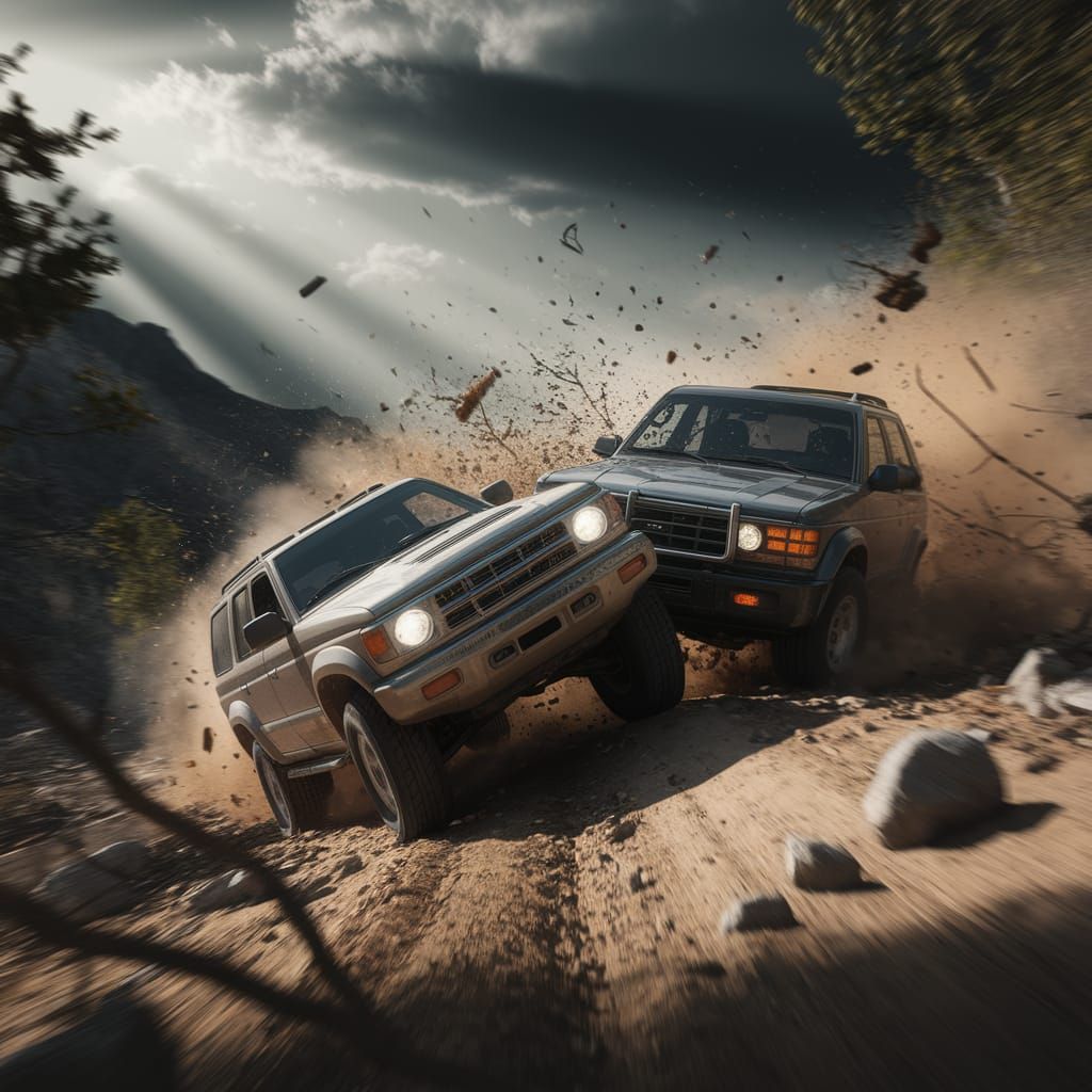 Violent SUV Collision on Rocky Mountain Trail