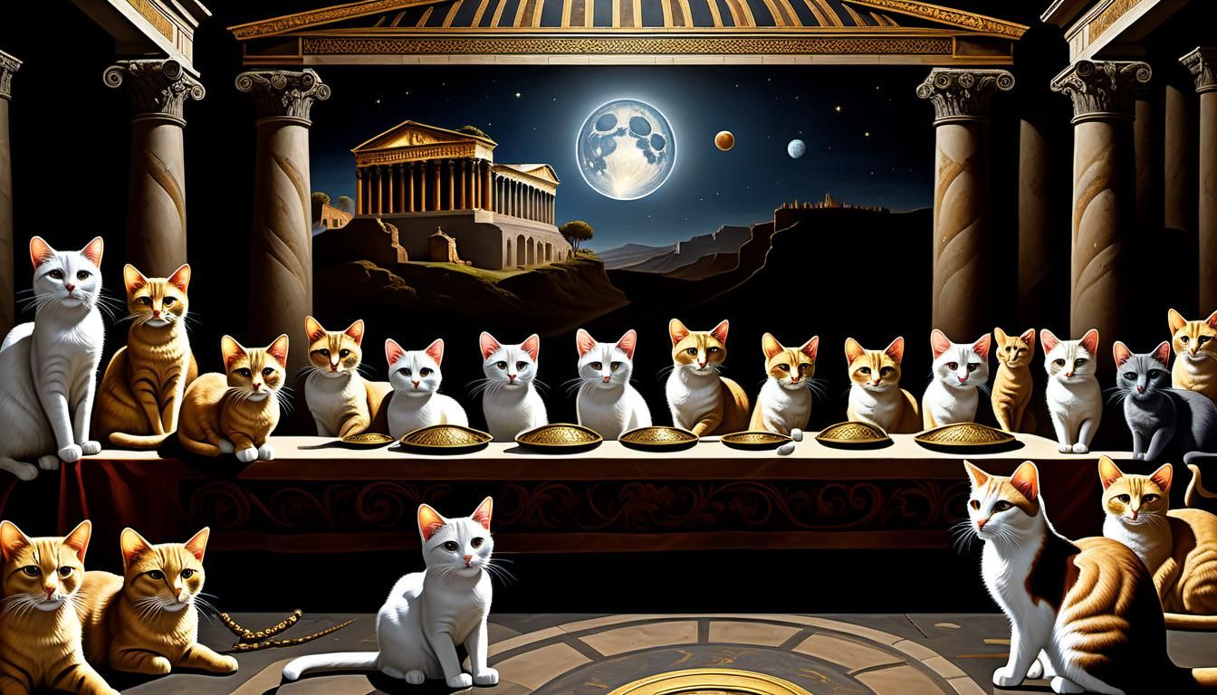 Cats and Mice Celebrate Saturnalia in Roman Fresco