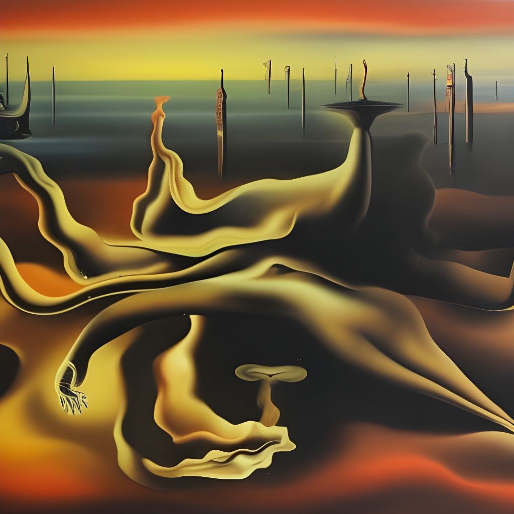 Surreal Civil War Aftermath in Dali Style