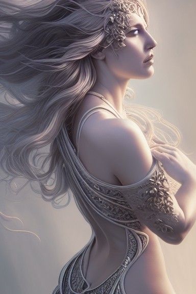 Divine Persephone Concept Art: Hyperrealistic and Detailed