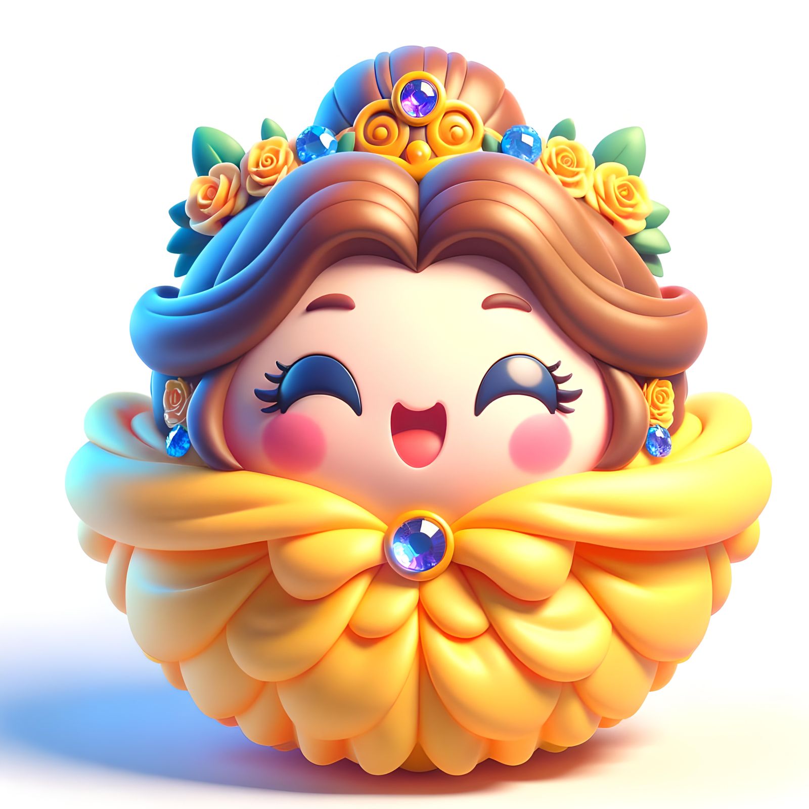 Abstract CGI Princess with Amethyst Crown