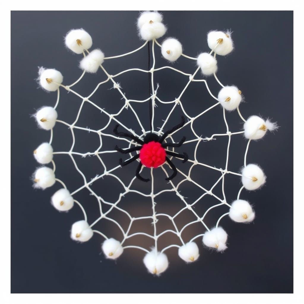 Whimsical Halloween Spider Web Decoration