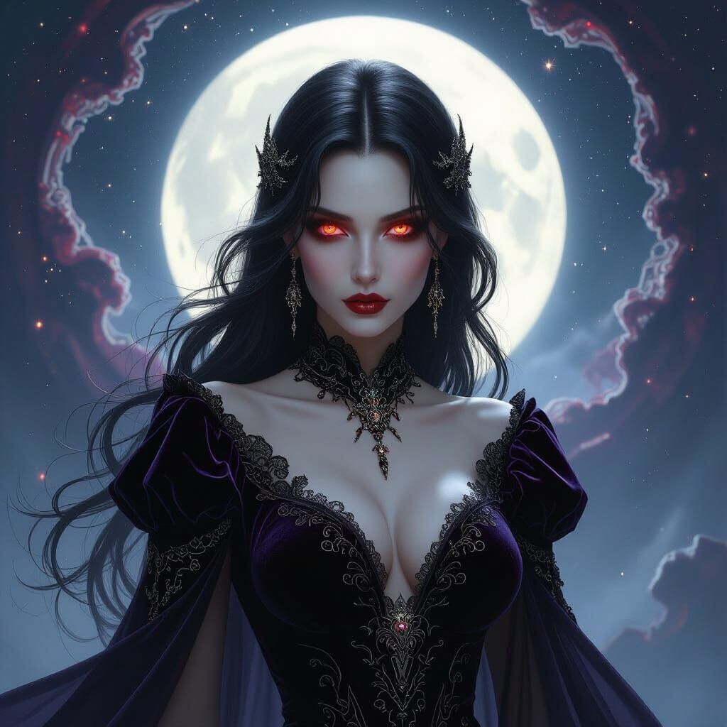 Cosmic Vampire Bathed in Moonlight