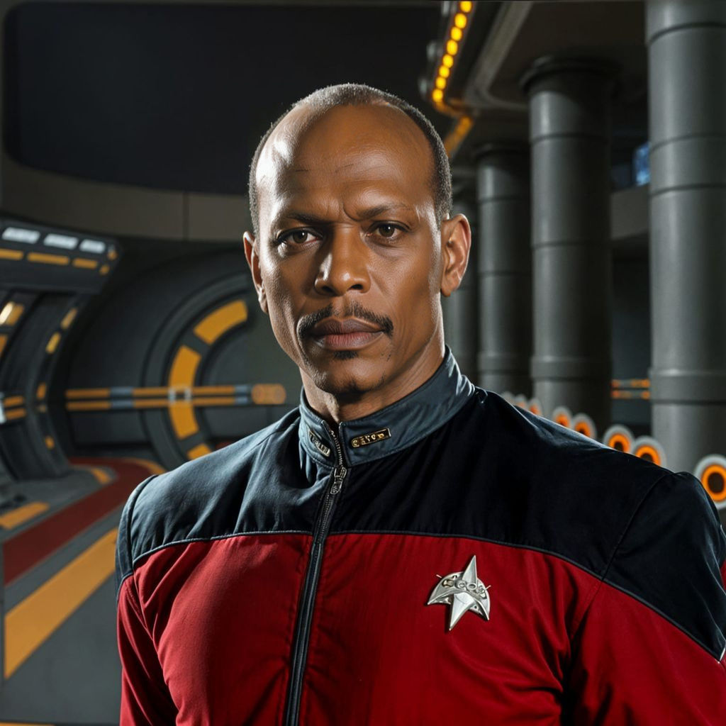 Avery Brooks as Captain Sisko on Deep Space Nine