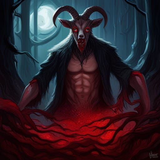Eldritch Horror: Goat-Man in Dark Forest