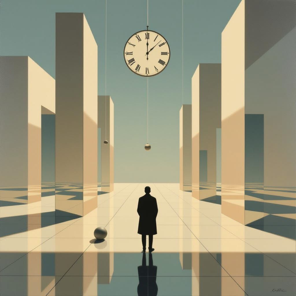 Surreal Symmetry: A Minimalist Dreamscape