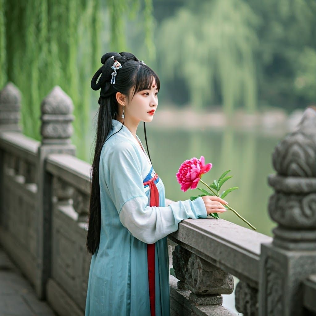 Ethereal Chinese Beauty in Traditional Hanfu