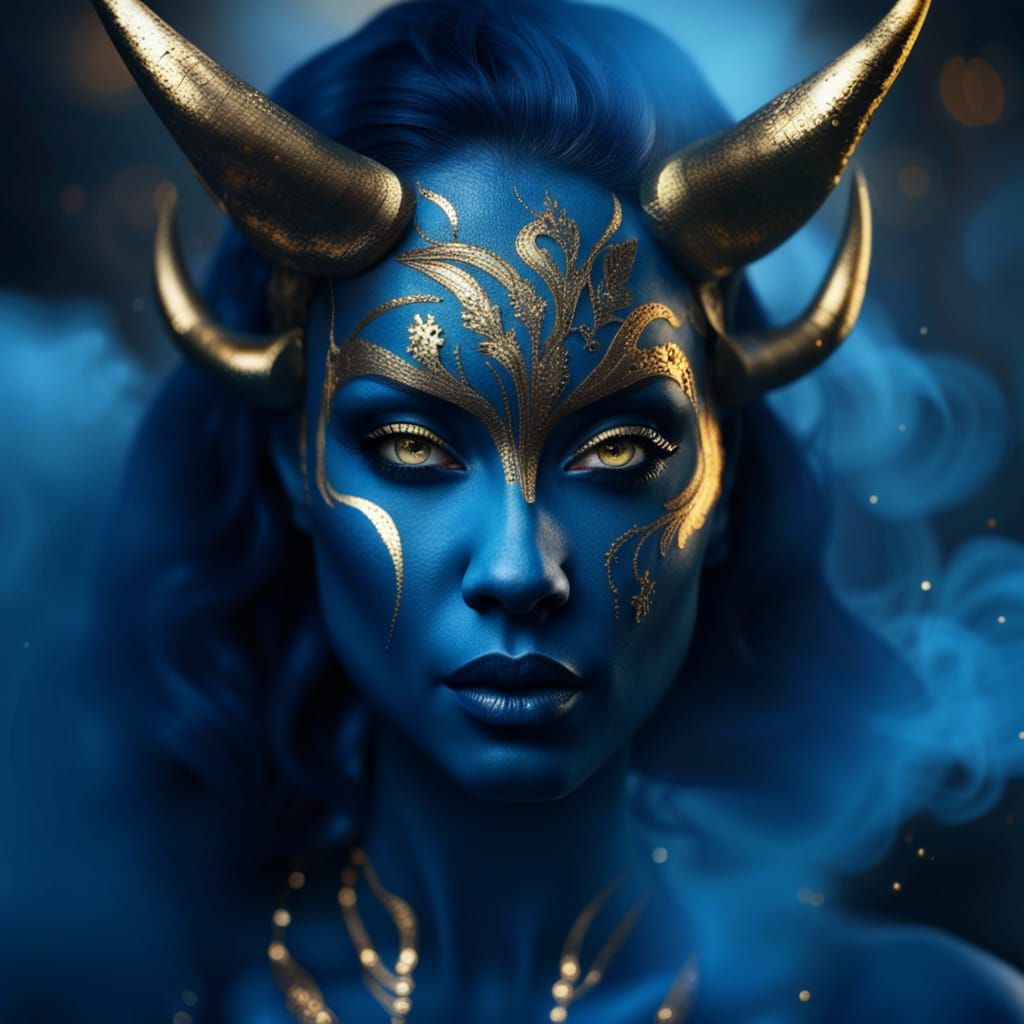 Female Tiefling Warlock - Sylvana, the Mistwalker