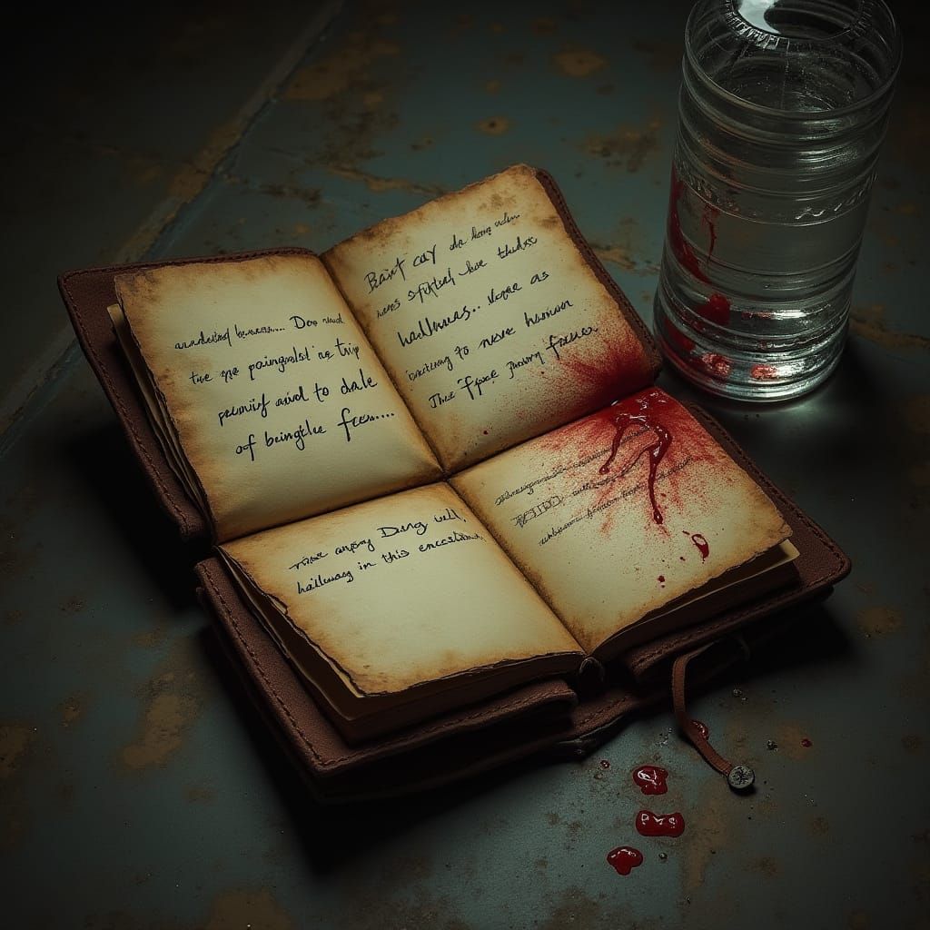 Dystopian Diary Entry in Endless Hallway