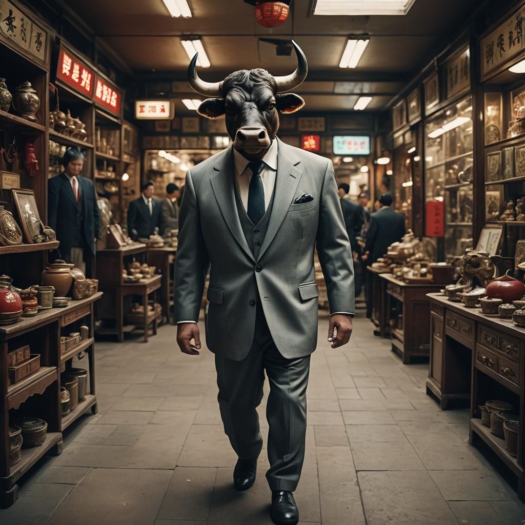 Bull in a Suit: Cinematic China Shop Scene