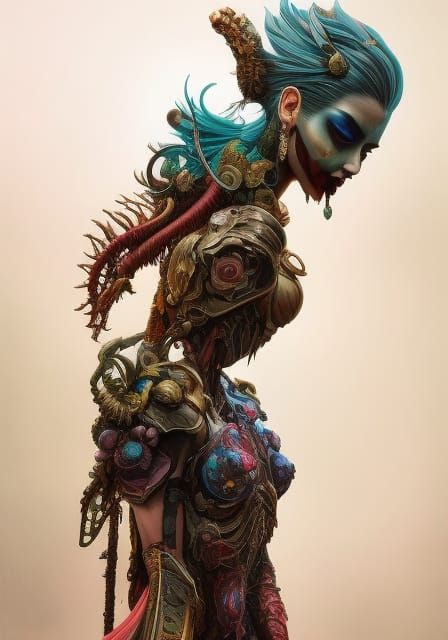 Intricate Zombie Painting in 8K Resolution