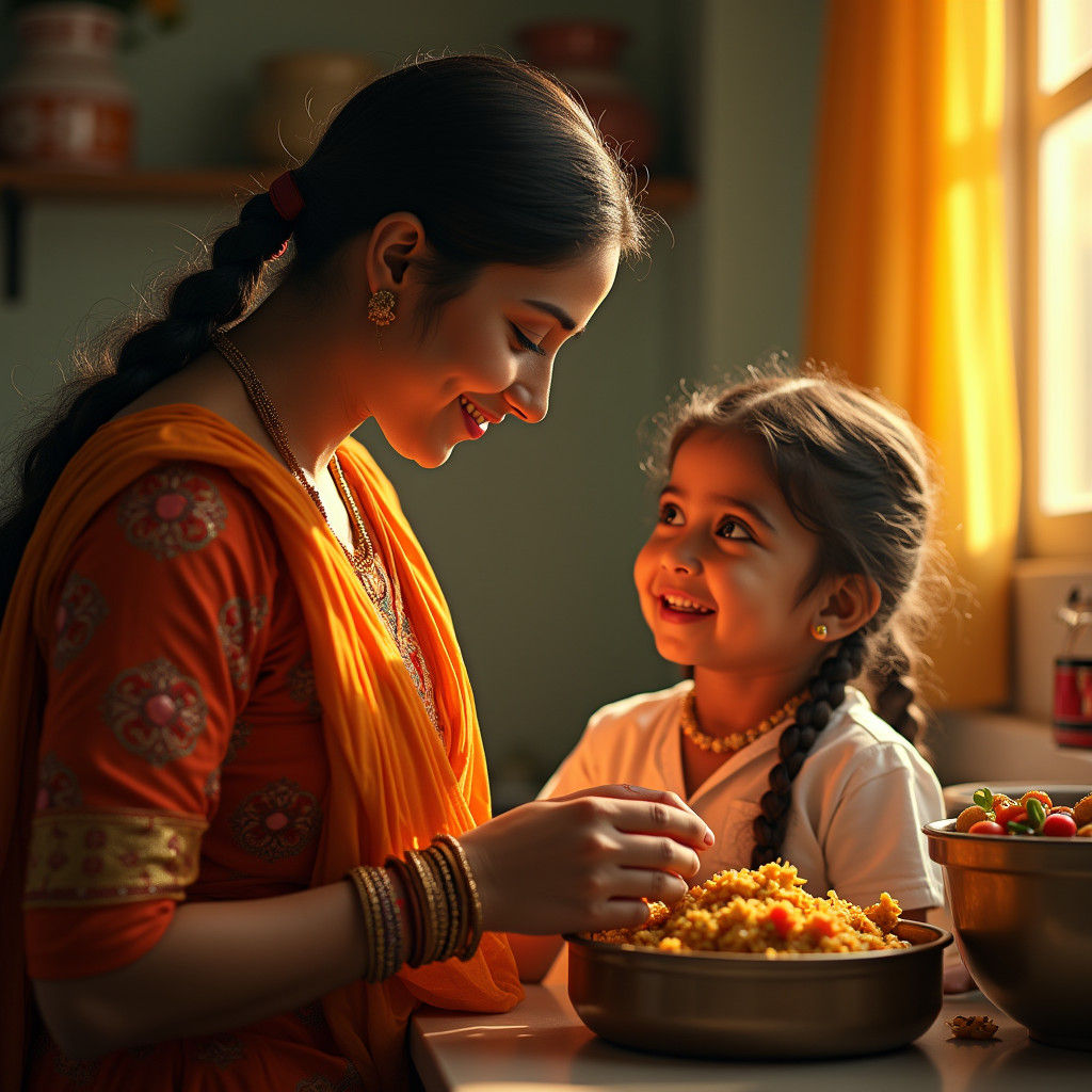 Mother and Daughter: A Cinematic Indian Moment