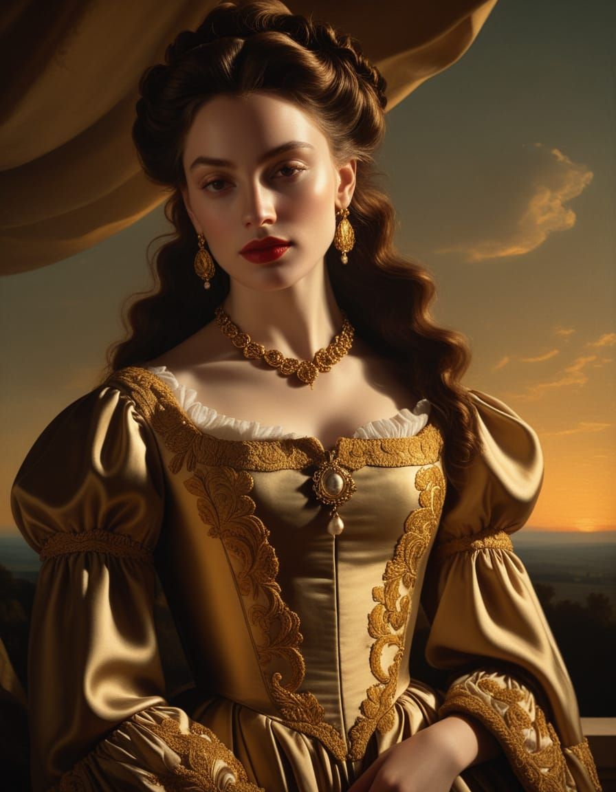 Baroque Queen in Golden Light