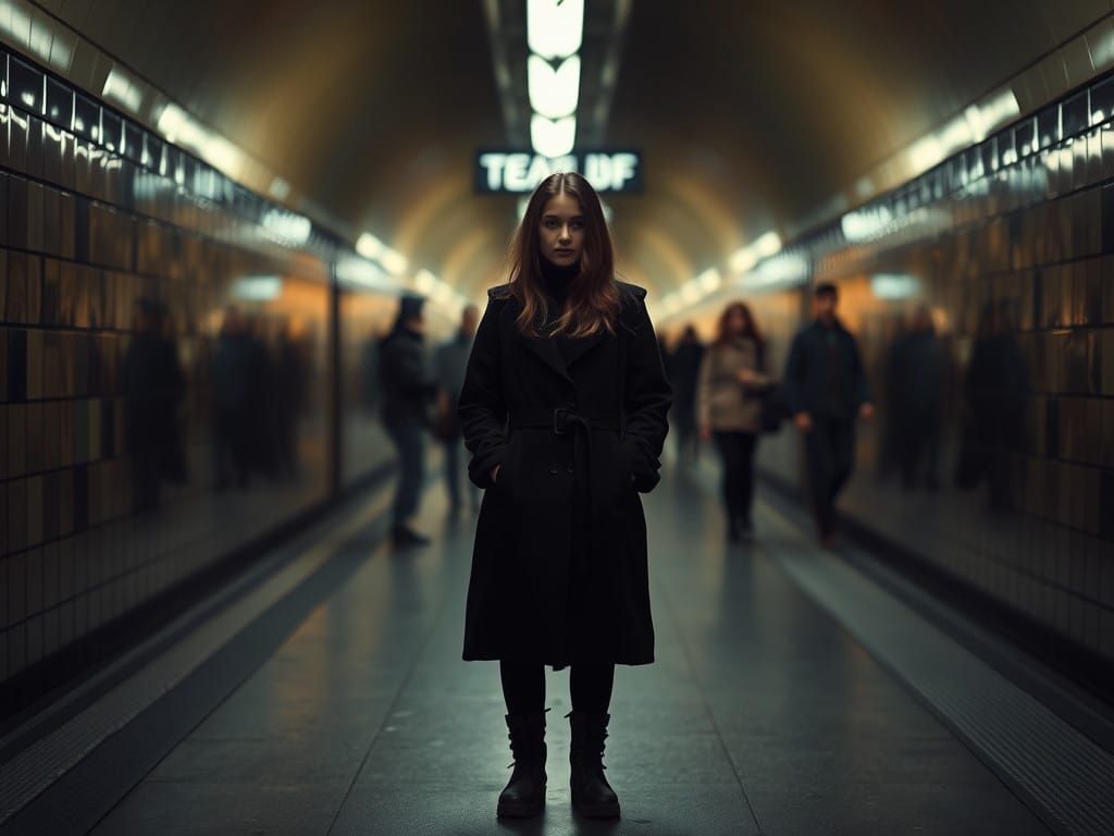 Lost in Thought at the Subway Station - a Moody Cinematic Sc...